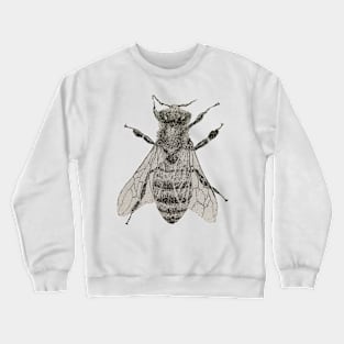 Dotwork Bee Art Print Crewneck Sweatshirt